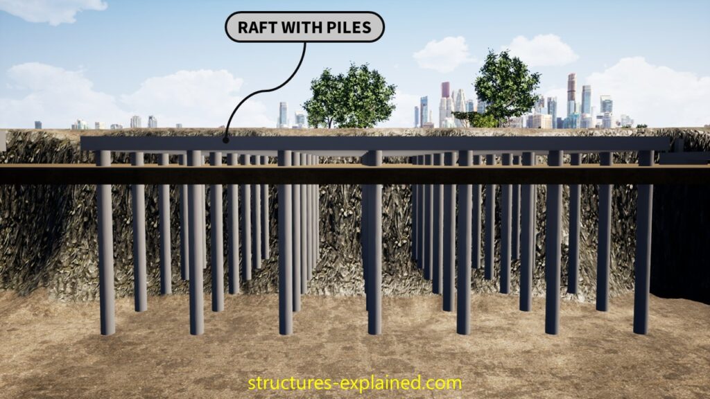 Raft with Piles